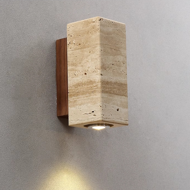 B3518 Modern Decorative natural stone Travertine hotel wall sconce wall lamp lighting lamps for bedroom living room