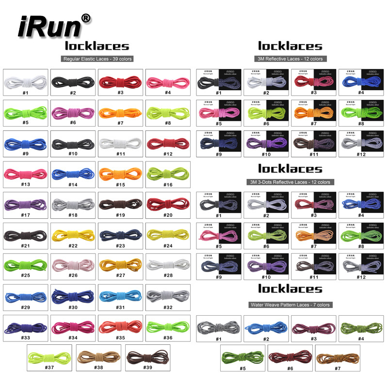 iRun Reflective Elastic Shoelaces Lock Laces No Tie Dress Shoe Laces for Men/Women Silicone Formal Leather Shoes