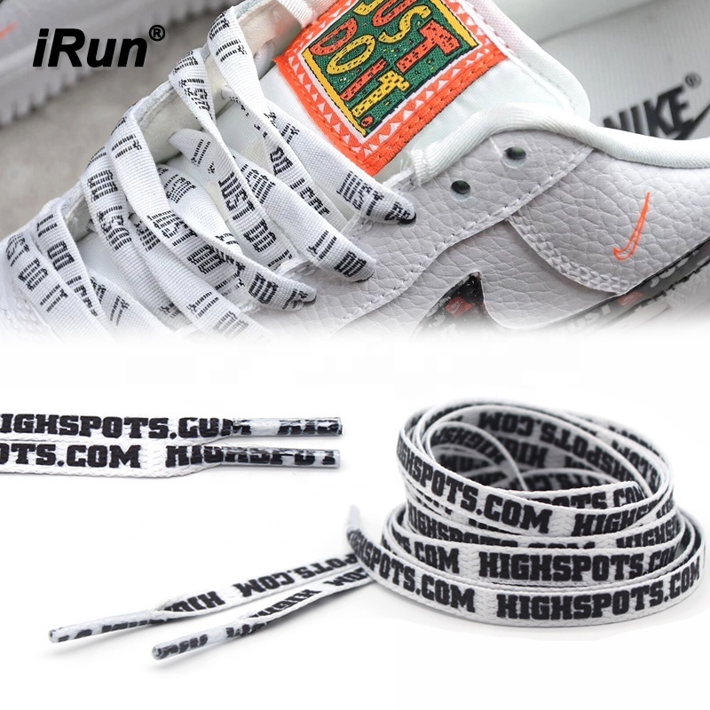 iRun Vogue Runner Aj sneaker shoes laces white cement print shoelaces af1 shoelaces