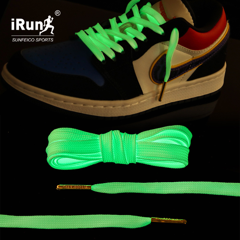 iRun flashlight laces reflectantes rope shoelaces glow in the dark shoe laces Luminous shoelaces Fluorescent Shoelaces