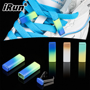 iRun Custom color Shoelace Tip Hoodie String gradient Metal Aglets for Sneaker cord metal string ends metal aglets