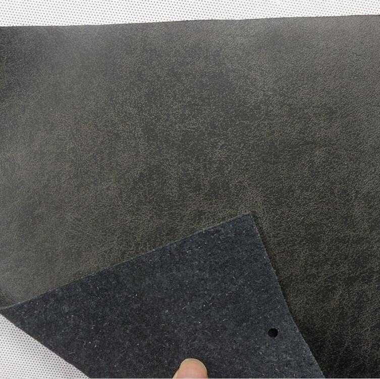 Embossing Fashion Shiny bonded Pattern Fabric Metallic recycled Synthetic Fake Vegan Pvc Pu Leather