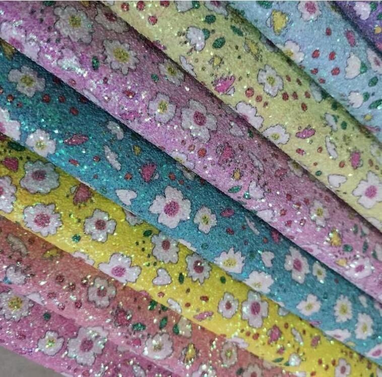 Hot Selling Pu Glitter Fabric leather For Wallpaper