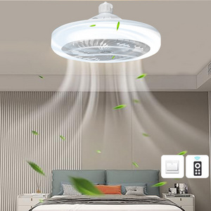 Modern Intelligent Remote Control Ceiling Fan With Light For Home Dimming Fans Bulb Led Light Ceiling Fans