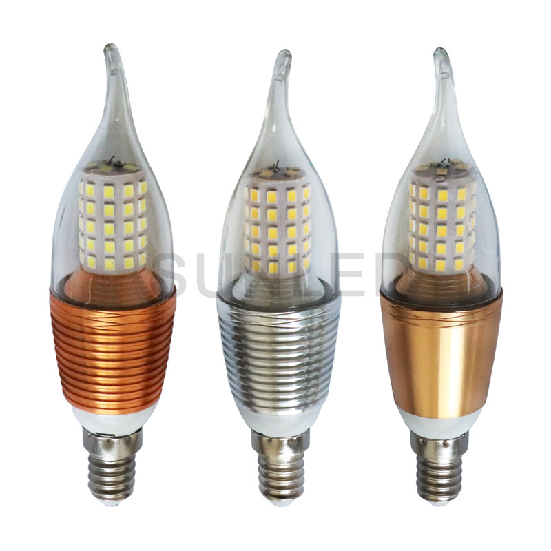 E14 Chandelier LED Lighting for Home Decor Crystal Lamp 12W  220V  High Brigteness Candle Bulb Light