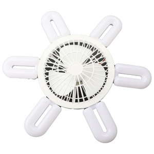 Fashion Design Ceiling Lamp Fan E27 Foldable  6 Blades  Ac 85~265V Led Ceiling Fan Light