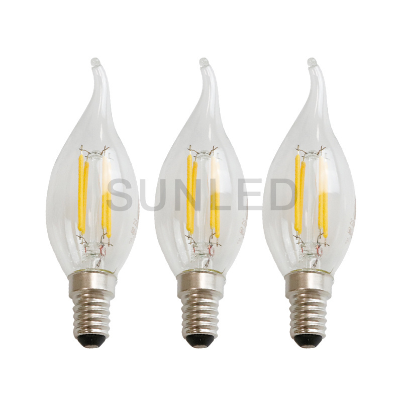 6W 8W 10W  Edison LED Light Blade AC 220V C35 LED Light Burled Light E14 Candle LED bulb