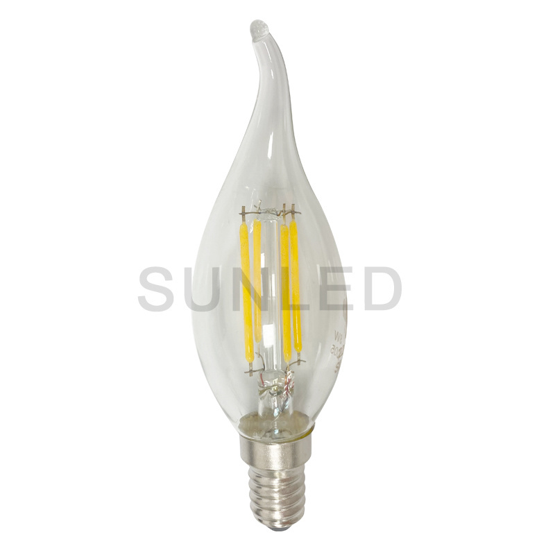 6W 8W 10W  Edison LED Light Blade AC 220V C35 LED Light Burled Light E14 Candle LED bulb