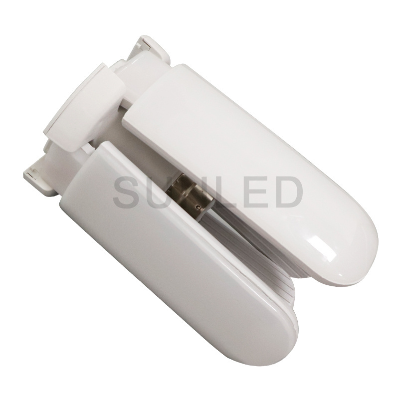 New light Ac220v  fan blade led bulb with holder b22 folding four leaf lamp 60w Ceiling light