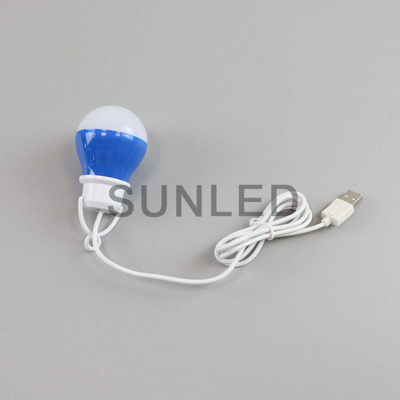 Color shell USB socket LED bulb light