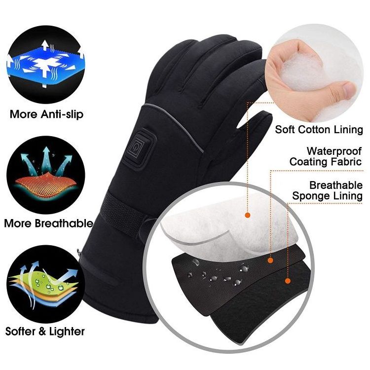 Winter Heated Gloves for Women Breathable Waterproof Warm Winter Touchscreen Riding Motorcycle Ski Snowboard Cycling