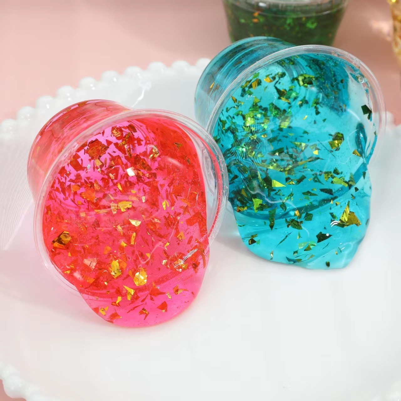 Jelly Cube Crunchy Slime Supplies Clear Slime For Girls Boys