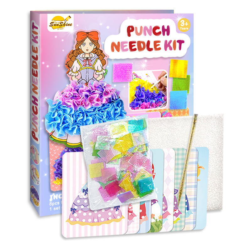 Paper Craft Kit Poking Embroidery Diy Fabric Poking Art Creative Puncture Painting Kit For Kids