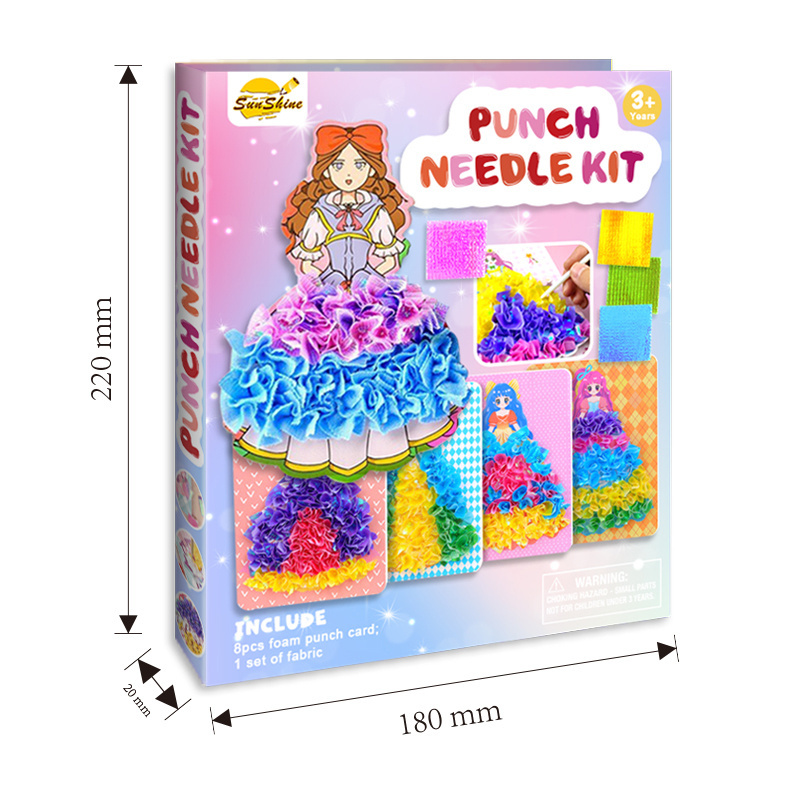 Paper Craft Kit Poking Embroidery Diy Fabric Poking Art Creative Puncture Painting Kit For Kids