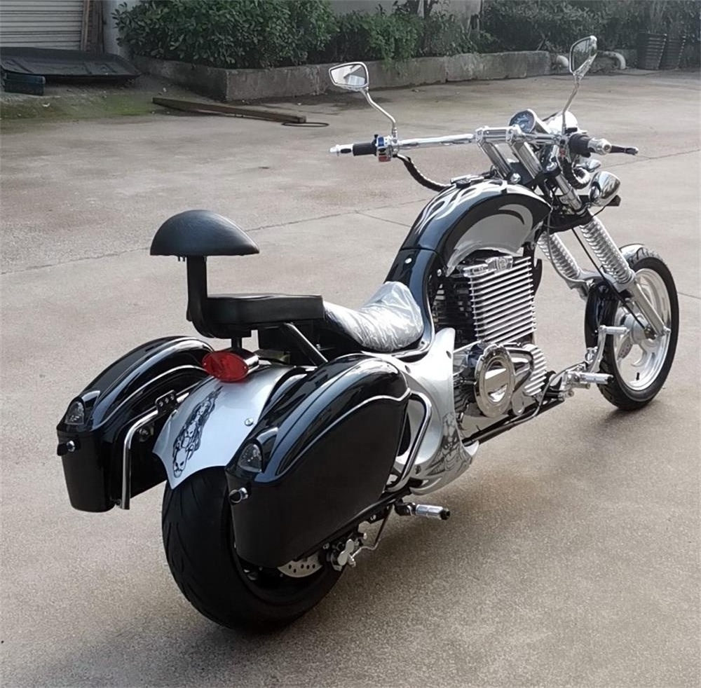 High speed 3000W 72V electric chopper motorcycle with