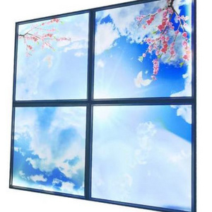 2ft x 2ft 4ft x 2ft LED Drop Ceiling Light Decoration blue sky and white clouds LED sky panel light