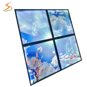 2x4 blue sky picture office lights square 600x600 dimmable led ceiling light 36w panel light