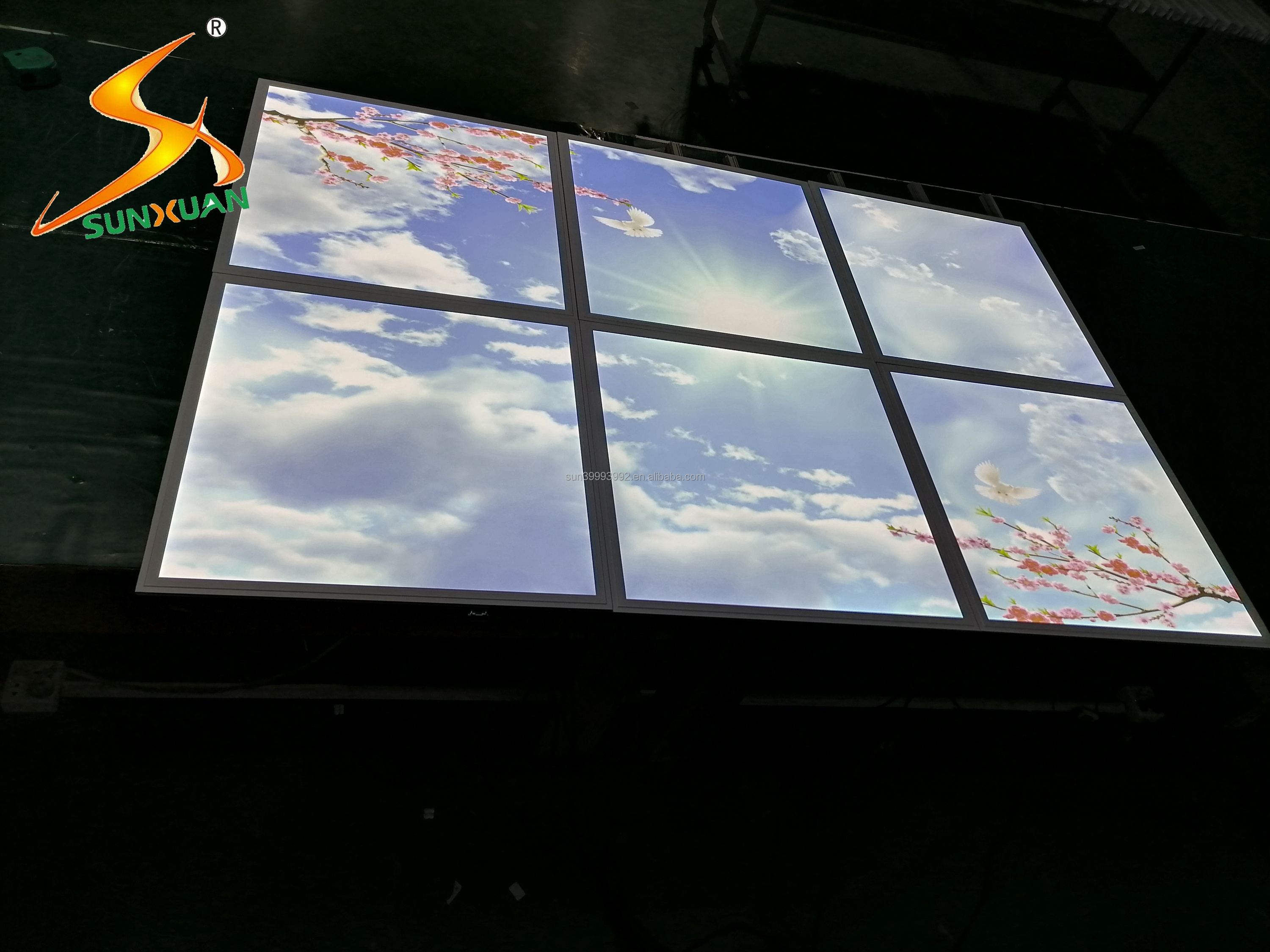 SUNXUAN 36w 72w led panel light ceiling 1200x600 2 x 4 led flat panel