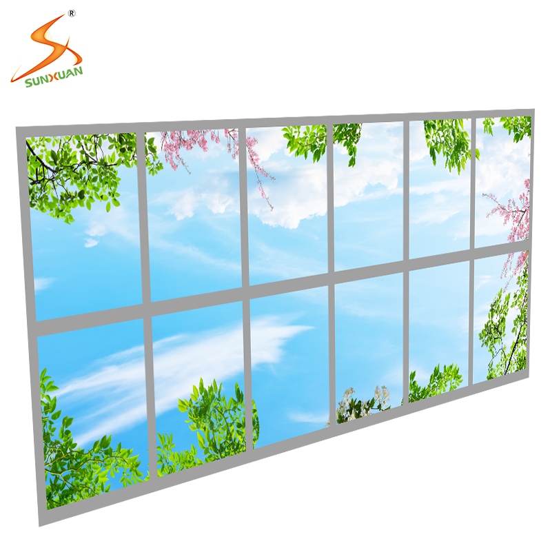 300x1200 300x600 600*1200 Natural Daylight Blue Sky Light LED Ceiling Panel Artificial Skylight Indoor