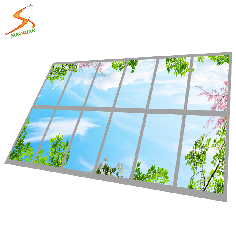 300x1200 300x600 600*1200 Natural Daylight Blue Sky Light LED Ceiling Panel Artificial Skylight Indoor