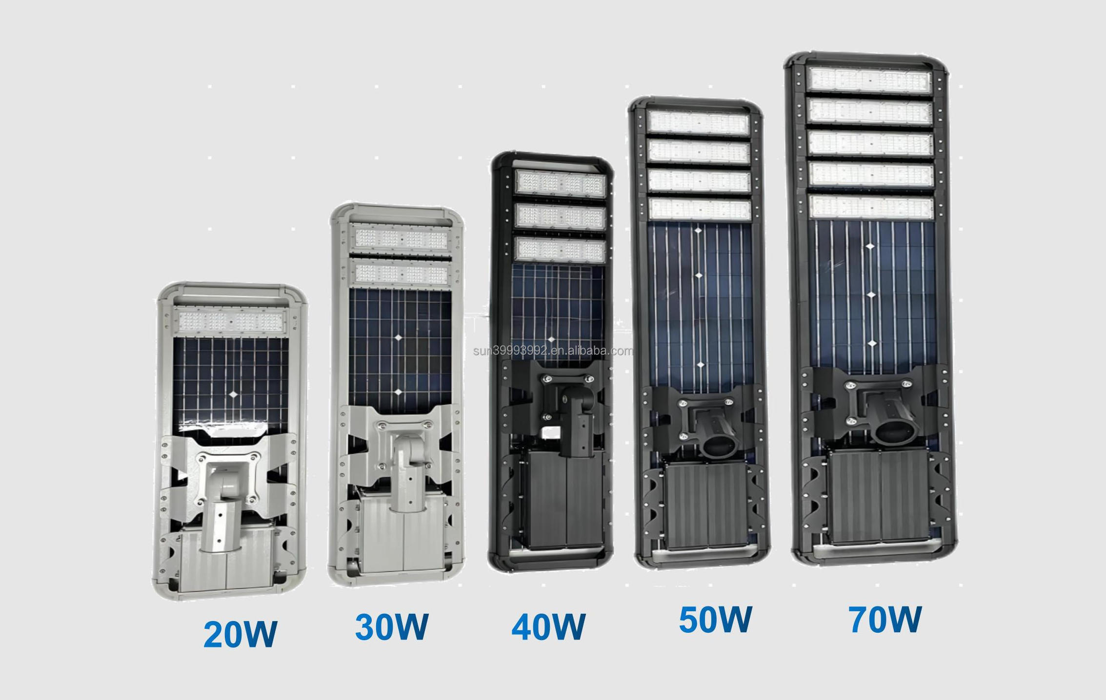 Garden Street Road Engineering Type Solar Led Street Light 9500lm Integrated All In One Solar Street Lamps 70W