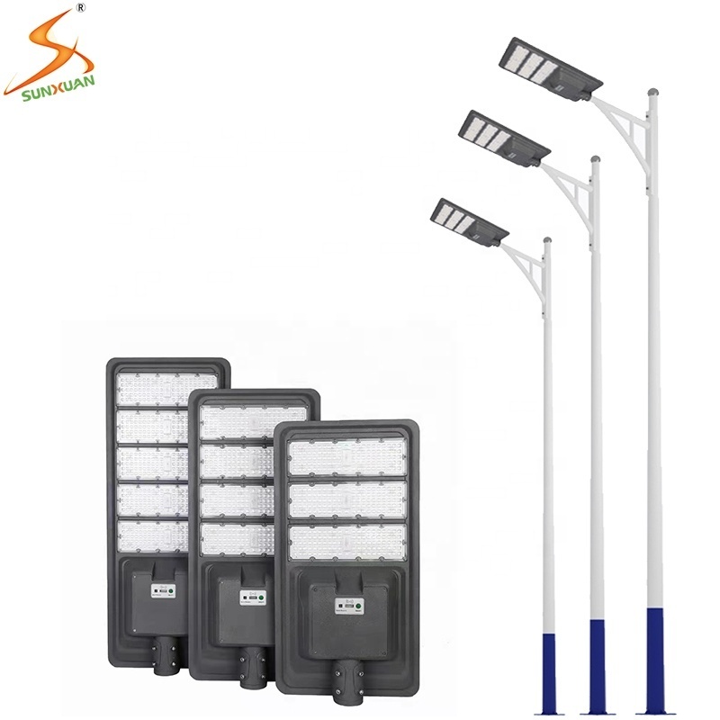 SUNXUAN hyper tough solar street light 5000 lumens 500W integrated solar lights outdoor