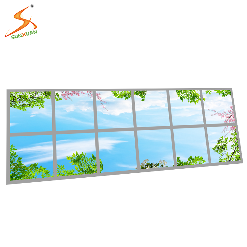 300x1200 300x600 600*1200 Natural Daylight Blue Sky Light LED Ceiling Panel Artificial Skylight Indoor