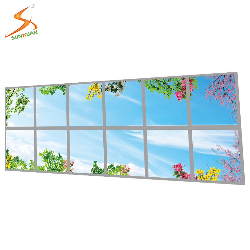 300x1200 300x600 600*1200 Natural Daylight Blue Sky Light LED Ceiling Panel Artificial Skylight Indoor