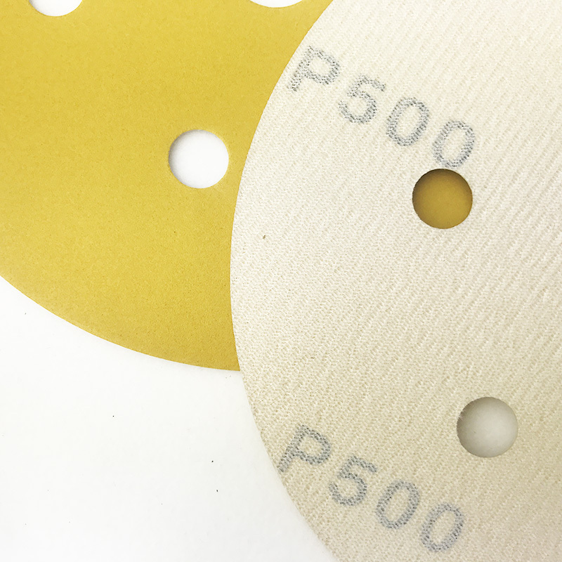 P60-P800 Abrasive Sanding Disc Hook Loop PSA Gold Sandpaper Disc Jumbo Roll Manufacturer discs sanding