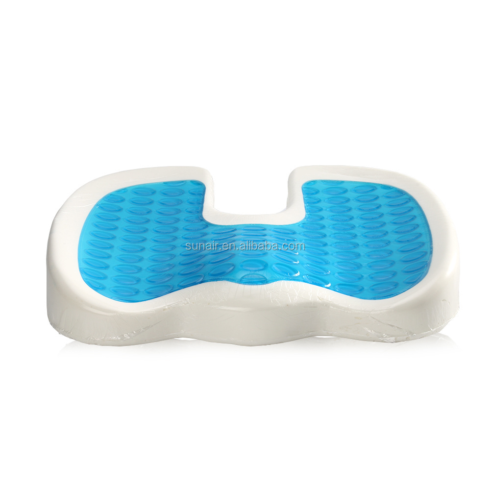 Gel Cooling Pad Memory Foam Coccyx Orthopedic Silicone Seat Cushion