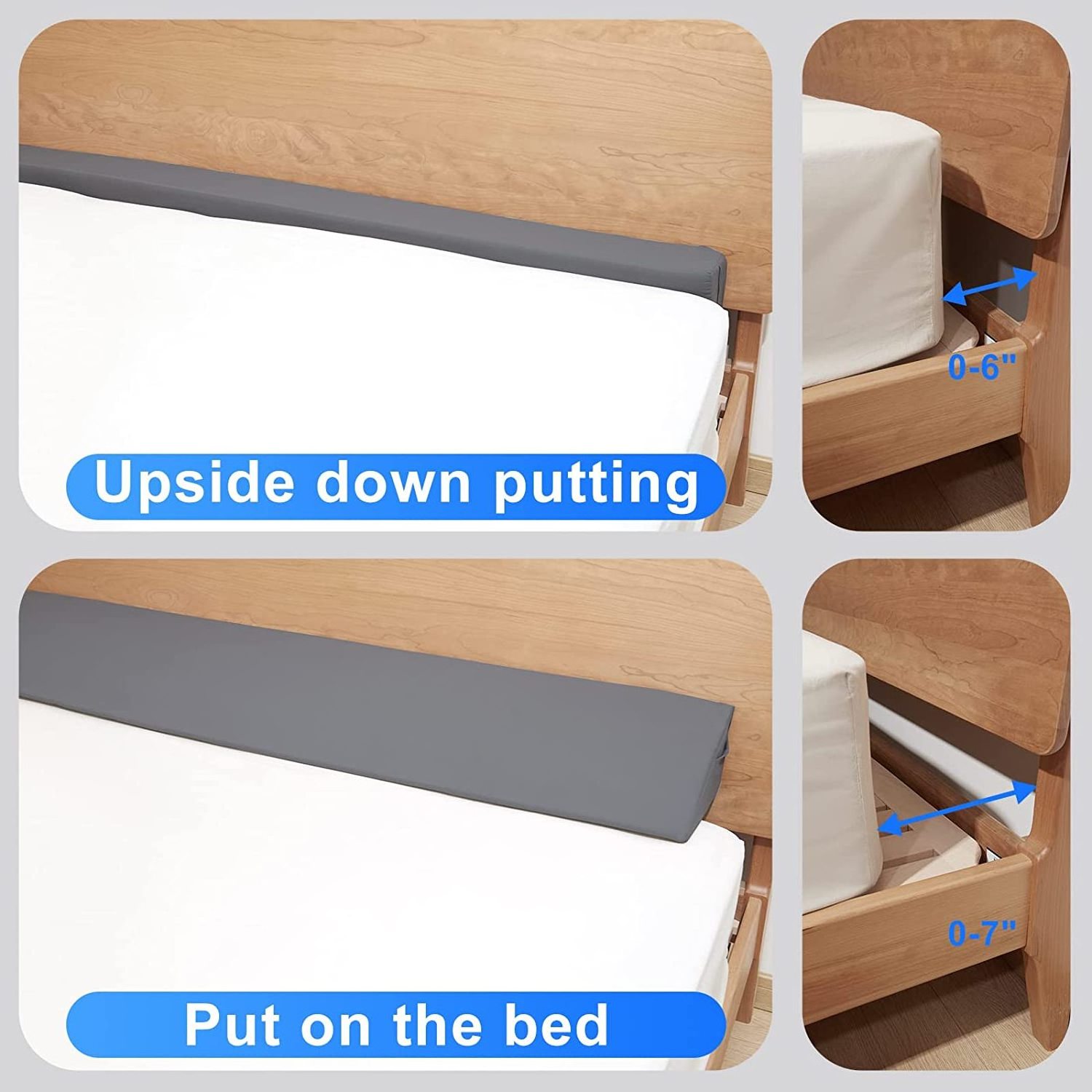 Foam Bed Gap Filler to Close The Gap Between Headboard and Mattress