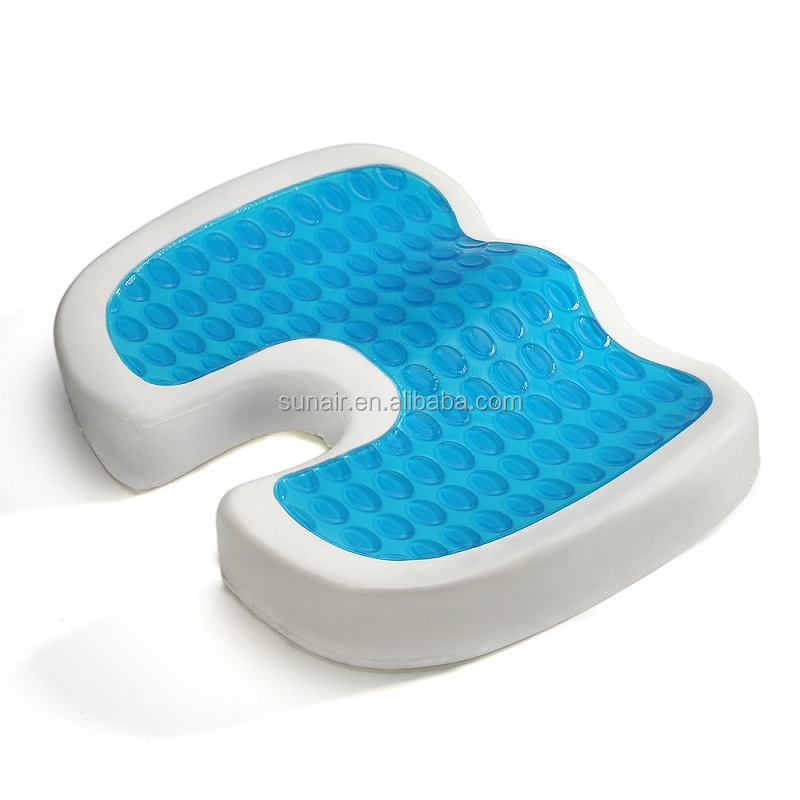 Gel Cooling Pad Memory Foam Coccyx Orthopedic Silicone Seat Cushion