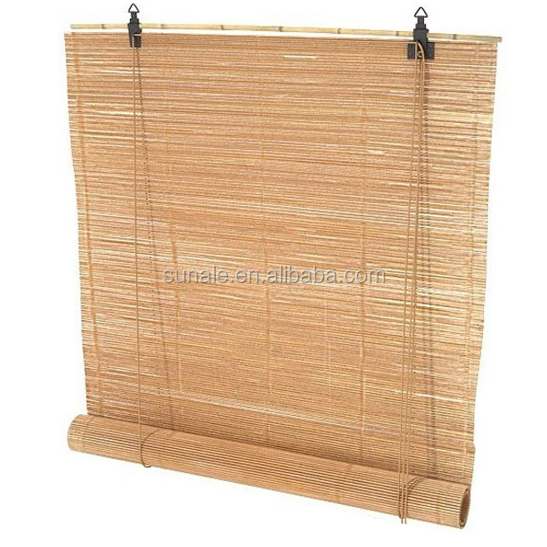 Pecan - Roll Up 100%Bamboo Matchstick Blinds