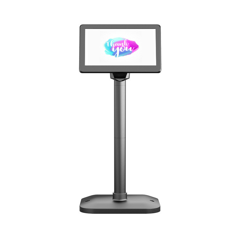 checkout counter customer display 7 inch pole second screen IPS