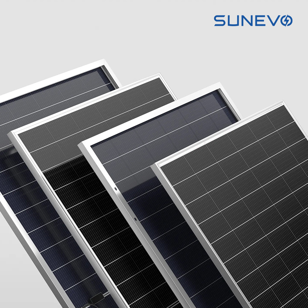 Sunevo HJT Mono Bifacial Double Glass Solar Panels 480W 490W 500W Watts PV High Efficiency Solar Panels