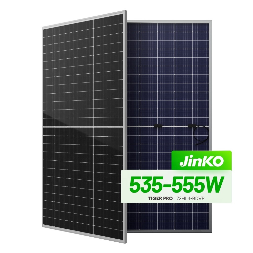 Jinko Best Quality Grade A Solar Panel 530W 540W 550W Bifacial Double Glass Pv Panels For Commercial Project