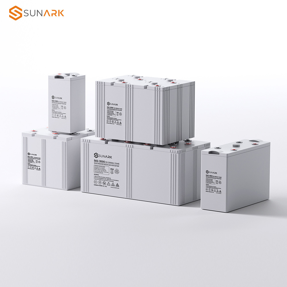 Sunark Rechargeable Lead Acid Gel Storage Battery 2V 1000Ah Deep Cycle Gel Energy Batteries