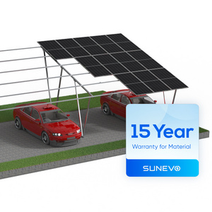 Sunevo Solar Parking Carports Windproof Solar Carport Kit For Flat Roof System