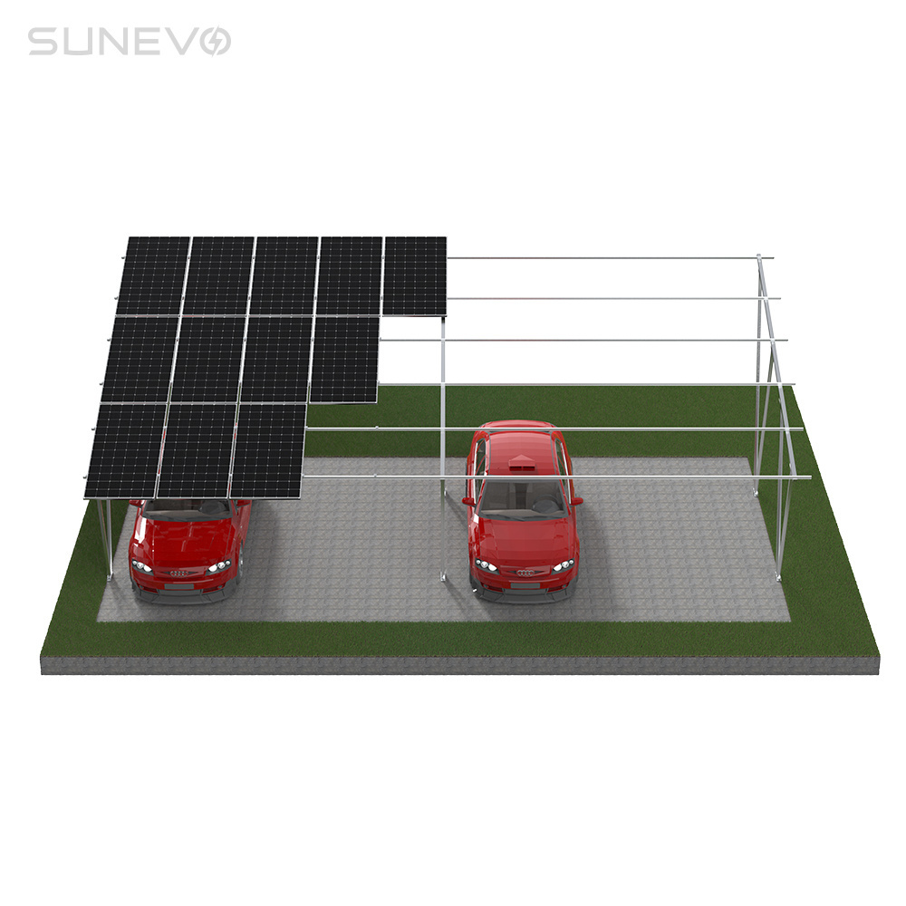 Sunevo Solar Parking Carports Windproof Solar Carport Kit For Flat Roof System