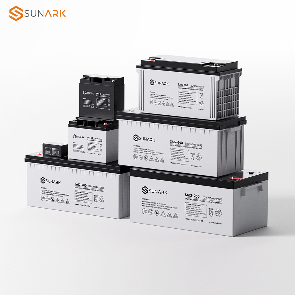 High Quality SunArk Lead Acid 12 Volts 50 Amp Hour Rechargeable 6V 7Ah 20Hr Battery Sealed Lead Acid Battery