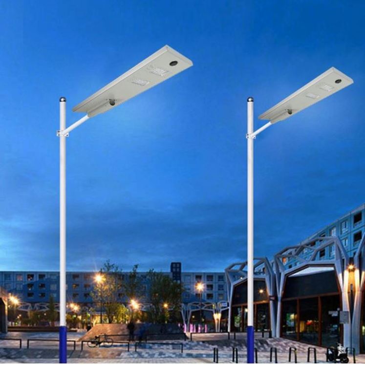 Surface Mounting Type Aluminum Commercial IP65 Waterproof 80Watt Integrated All In One Solar Led Street Light