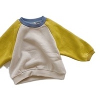 Infant Baby Contrast Sleeve Sweatshirt Color Block Oversize Top Kids Boys Jumper Sweater Casual Cotton Children OEM