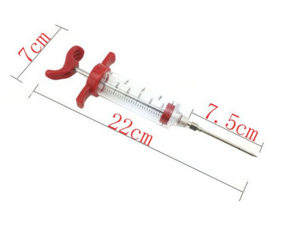 Plastic Injector Syringe Marinade With Screw-on Meat Needle for BBQ Grill 30ml Food Injector Syringe