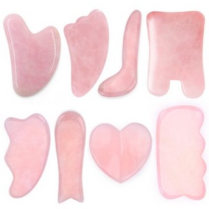 Christmas Gift Custom Logo Beauty Face Hand Compression Spa Gua Sha Massager, Rose Quartz Body Health Care Jade Gua Sha Stone