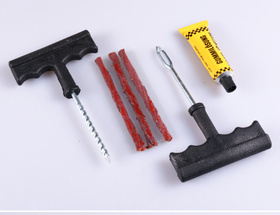 8pcs Car Tubeless Tire Repair Tools Tyre Puncture Plug Kit Auto Car Accessories Motorcycle Bicycle Rubber Cement Repair Tool Set