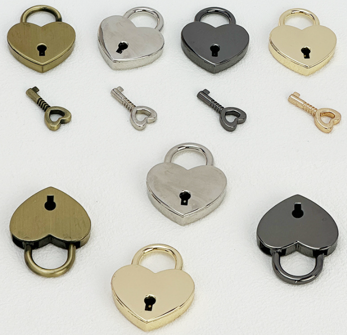 wholesale heart lock clasp small middle big colored heart lock and key padlock