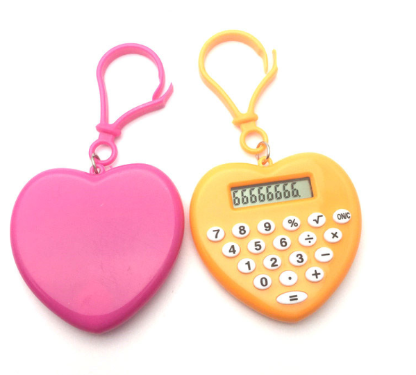 Small Cute Strawberry Calculator Silicone Button Take Your Computer With You For Learning 8-Digit Display Calculator