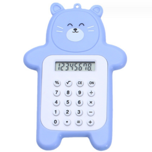 Desktop Calculators Small Pocket Calculator 5 Colors Mini Size Cute Bear Shaped Desk Calculator with LCD Display for Office