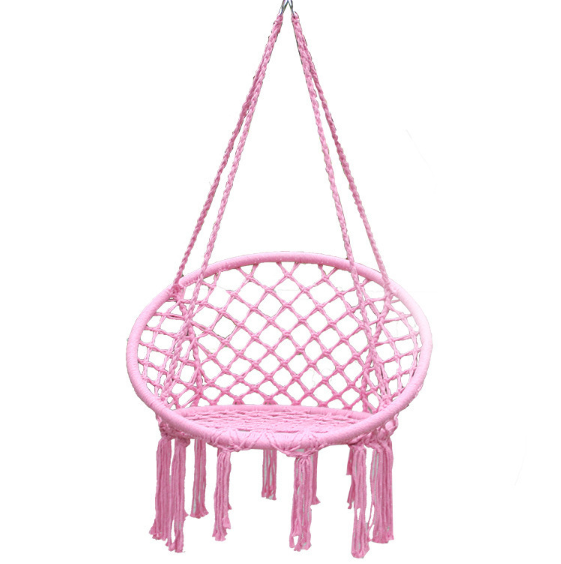 NEW Bohemian Leisure indoor Hemp Rope braided tassel swing Hammock Chair