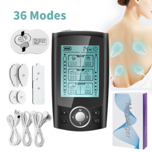 36 mode Electric Tens unit ABS Muscle Stimulator Ems Acupuncture Body Massager Herald Digital Therapy Machine For Pain Relief